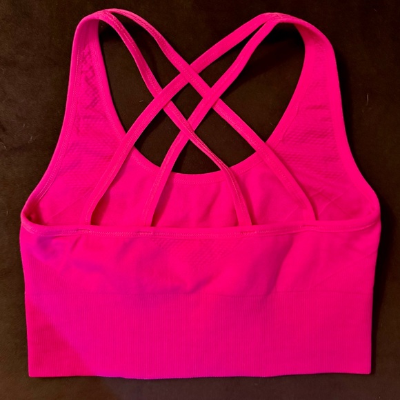 PUMA Fuchsia / Bright Pink Seamless Sports Bra - Size SMALL - Picture 7 of 10